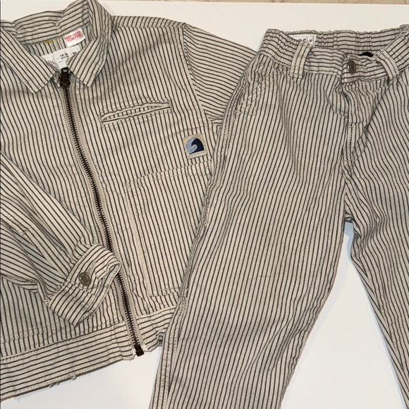 Carhartt Other - Zara Black and White Striped Jacket and Pants Set